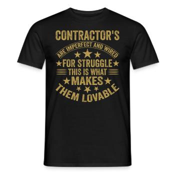 Entrepreneur général Construction Bricoleur Constructeur - T-shirt homme - noir - Devant - AI Model Male 178 light (178cm)