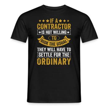 Entrepreneur général Construction Bricoleur Constructeur - T-shirt homme - noir - Devant - AI Model Male 178 light (178cm)