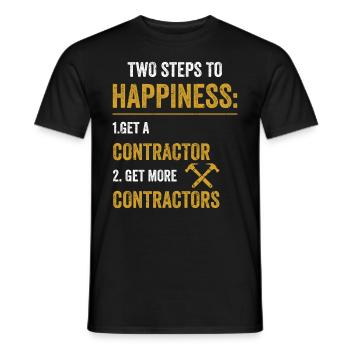 Entrepreneur général Construction Bricoleur Constructeur - T-shirt homme - noir - Devant - AI Model Male 178 light (178cm)