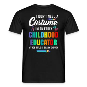 Je suis une éducatrice de la petite enfance Pre-K Teacher - T-shirt homme - noir - Devant - AI Model Male 178 light (178cm)
