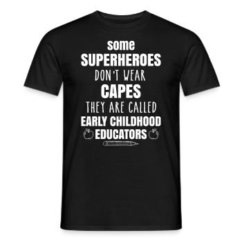 Early Childhood Educator Education Teacher - Men's T-Shirt - black - Front - AI Model Male 178 light (178cm)