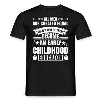 Enseignante en éducation de la petite enfance - T-shirt homme - noir - Devant - AI Model Male 178 light (178cm)