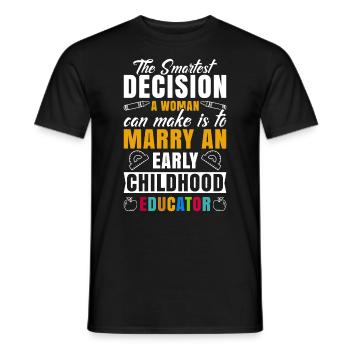 Early Childhood Educator Education Teacher - Men's T-Shirt - black - Front - AI Model Male 178 light (178cm)