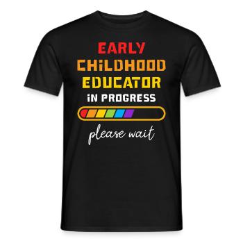 Éducateur de la petite enfance dans Progess Future Teacher - T-shirt homme - noir - Devant - AI Model Male 178 light (178cm)