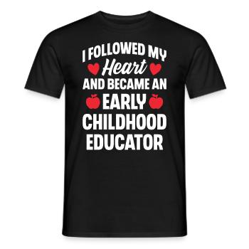 Les meilleures personnes deviennent des éducateurs de la petite enfance - T-shirt homme - noir - Devant - AI Model Male 178 light (178cm)