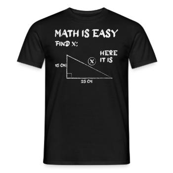 Math Is Easy Mathmatician Teacher Math Mathematics - Men's T-Shirt - black - Front - AI Model Male 178 light (178cm)