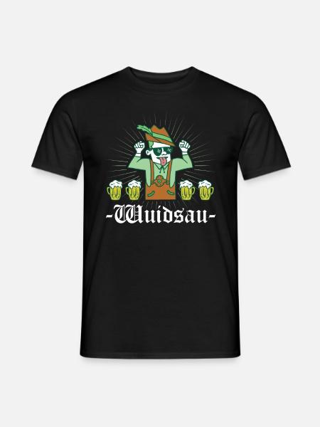 Wuidsau Wildsau - Männer T-Shirt - Schwarz