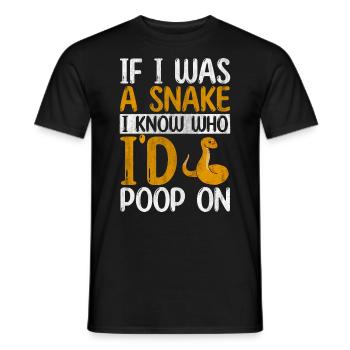If I Was A Snake Whisperer Boa Reptile Serpent - Männer T-Shirt - Schwarz - Vorne - AI Model Male 178 light (178cm)