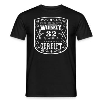 Whisky 32ème anniversaire 32 ans Je suis comme bon - T-shirt homme - noir - Devant - AI Model Male 178 light (178cm)