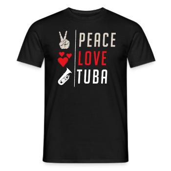 Les gens aiment tuba Player Marching Band - T-shirt homme - noir - Devant - AI Model Male 178 light (178cm)