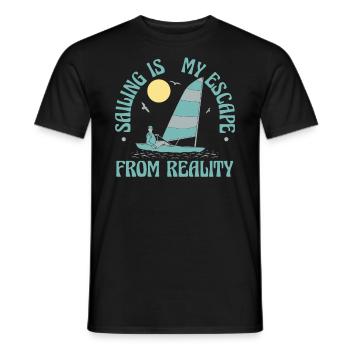 Voilier Marin Voilier Voilier Voilier Yacht - T-shirt homme - noir - Devant - AI Model Male 178 light (178cm)