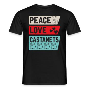 L’instrument de Peace Lovee Castanet - T-shirt homme - noir - Devant - AI Model Male 178 light (178cm)