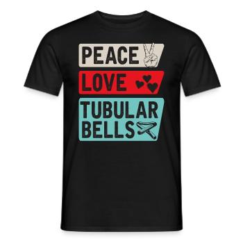 Peace Love Tubular Bells Joueurs - T-shirt homme - noir - Devant - AI Model Male 178 light (178cm)