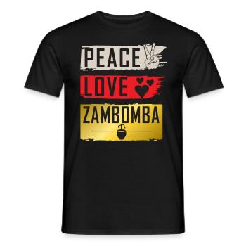 Peace Love Zambomba Musique portugaise - T-shirt homme - noir - Devant - AI Model Male 178 light (178cm)