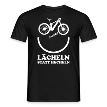 MTB Mountainbike Cyclocross Gravel-Bike - Männer T-Shirt - Schwarz - Vorne - AI Model Male 178 light (178cm)