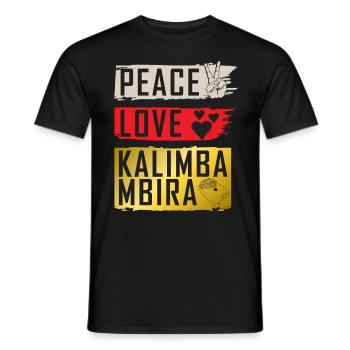Paix Amour Kalimba Mbira - T-shirt homme - noir - Devant - AI Model Male 178 light (178cm)