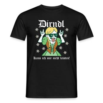 Dirndl kann ich mir nicht leisten Dirndl Ersatz - Männer T-Shirt - Schwarz - Vorne - AI Model Male 178 light (178cm)