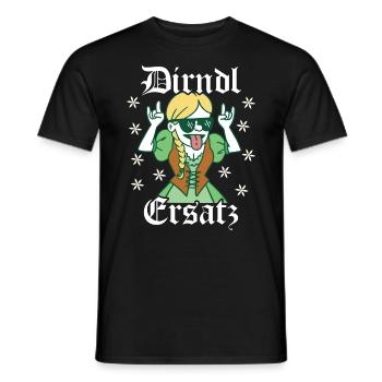 Trachten Ersatz Dirndl Ersatz - Männer T-Shirt - Schwarz - Vorne - AI Model Male 178 light (178cm)