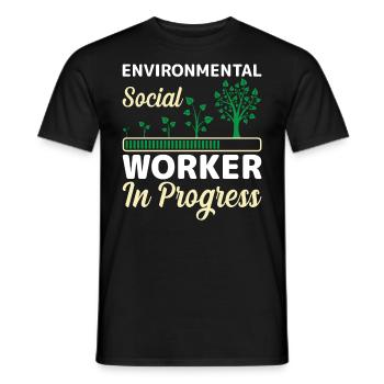 Environmental Social Worker In Progress Profession - Männer T-Shirt - Schwarz - Vorne - AI Model Male 178 light (178cm)