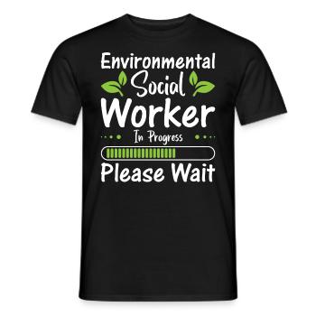 Environmental Social Worker In Progress Profession - Männer T-Shirt - Schwarz - Vorne - AI Model Male 178 light (178cm)