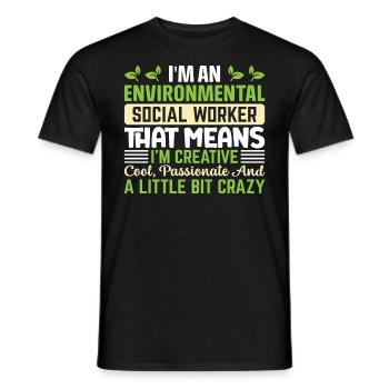 Environmental Social Worker Job Environmentalist - Männer T-Shirt - Schwarz - Vorne - AI Model Male 178 light (178cm)