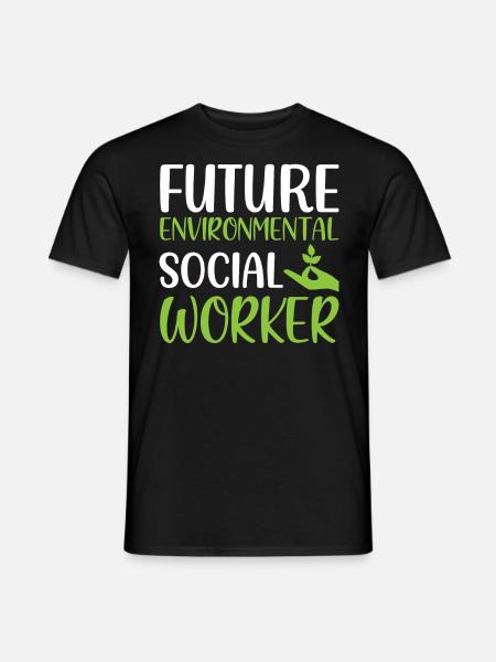 Fremtidens miljøsocialrådgiver socialt arbejde - Mænd T-shirt - sort