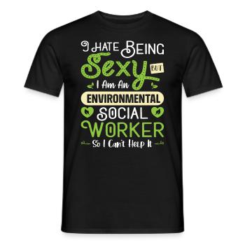 Environmental Social Worker Job Environmentalist - Männer T-Shirt - Schwarz - Vorne - AI Model Male 178 light (178cm)