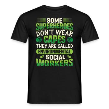Environmental Social Worker Job Environmentalist - Männer T-Shirt - Schwarz - Vorne - AI Model Male 178 light (178cm)