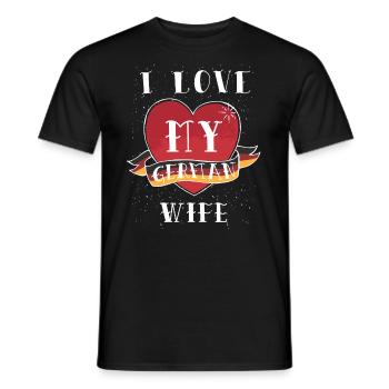 Ich Liebe Deutsche Frau Deutsche Flagge männer - Männer T-Shirt - Schwarz - Vorne - AI Model Male 178 light (178cm)