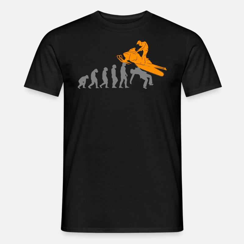Snowmobile driver Snowmobile Evolution - Men's T-Shirt - black
