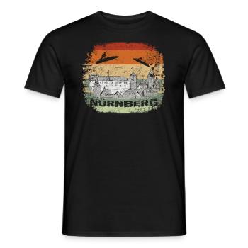 Nuremberg Skyline City Tour Nuremberg Skyline - T-shirt homme - noir - Devant - AI Model Male 178 light (178cm)