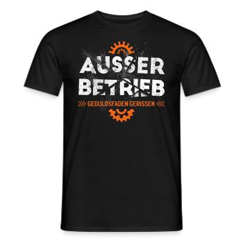 Handwerker AUSSER BETRIEB Arbeits-Kollegen Sprüche - Männer T-Shirt - Schwarz - Vorne - AI Model Male 178 light (178cm)