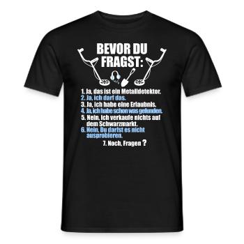 Sondengänger Zubehör Sondler sondeln - Männer T-Shirt - Schwarz - Vorne - AI Model Male 178 light (178cm)