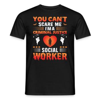 Travailleur social gérontologique Emploi Gérontologie - T-shirt homme - noir - Devant - AI Model Male 178 light (178cm)
