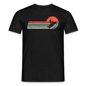 Conducteur de motoneige Motoneige Vintage - T-shirt homme - noir - Devant - AI Model Male 178 light (178cm)