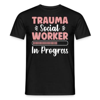Trauma Travailleur social en progrès Santé mentale - T-shirt homme - noir - Devant - AI Model Male 178 light (178cm)