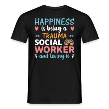 Trauma Travailleur social Profession Emploi Santé mentale - T-shirt homme - noir - Devant - AI Model Male 178 light (178cm)