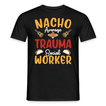Nacho Travailleur social en traumatologie moyenne Cinco De Mayo - T-shirt homme - noir - Devant - AI Model Male 178 light (178cm)