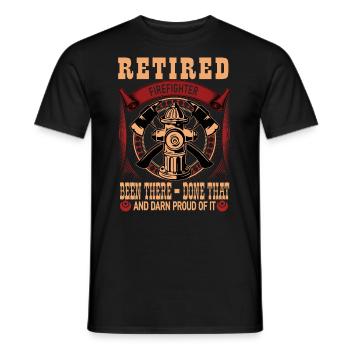 Firefighter Seen Done Pride - Men's T-Shirt - black - Front - AI Model Male 178 light (178cm)