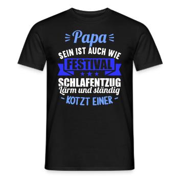 neu Papa sein ist auch wie Festival Schlafentzug - Männer T-Shirt - Schwarz - Vorne - AI Model Male 178 light (178cm)