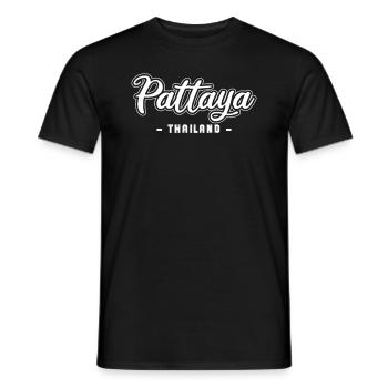 Vintage Urlaub Reise Pattaya Thailand Asien - Männer T-Shirt - Schwarz - Vorne - AI Model Male 178 light (178cm)