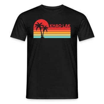 Vintage Holiday Trip Khao Lak Thaïlande Asie - T-shirt homme - noir - Devant - AI Model Male 178 light (178cm)