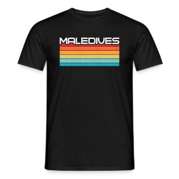 Vintage Maldives Voyage de vacances Maldives - T-shirt homme - noir - Devant - AI Model Male 178 light (178cm)