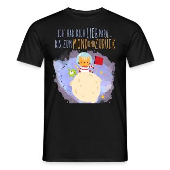 I lift you dear Dad to the moon and back - Men's T-Shirt - black - Front - AI Model Male 178 light (178cm)
