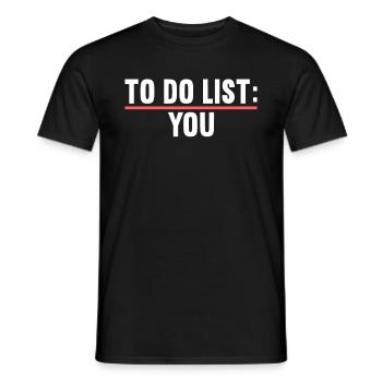 Mallorca Sauf Party Jersey To Do List You Malle - Men's T-Shirt - black - Front - AI Model Male 178 light (178cm)