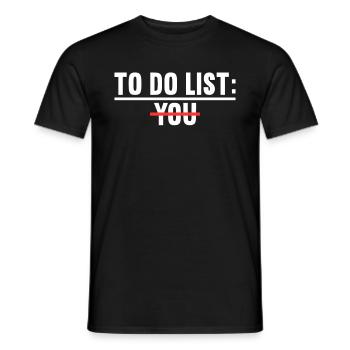 Mallorca Sauf Party Jersey To Do List You Malle - Men's T-Shirt - black - Front - AI Model Male 178 light (178cm)