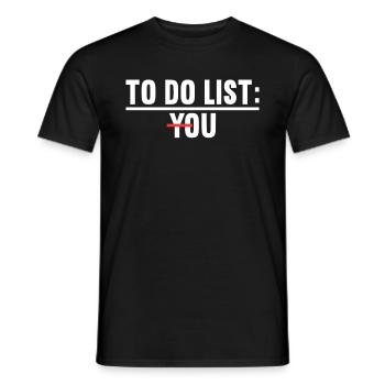 Mallorca Sauf Party Jersey To Do List You Malle - Men's T-Shirt - black - Front - AI Model Male 178 light (178cm)