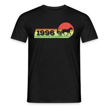 Cheval de trot né en 1996 Chevaux d’anniversaire - T-shirt homme - noir - Devant - AI Model Male 178 light (178cm)