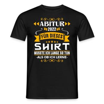 Abitur Gymnasium Damen und Herren Abi 2022 - Männer T-Shirt - Schwarz - Vorne - AI Model Male 178 light (178cm)