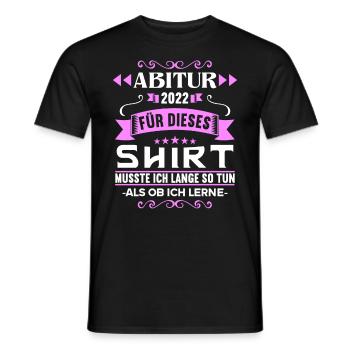 Abitur Gymnasium Damen und Herren Abi 2022 - Männer T-Shirt - Schwarz - Vorne - AI Model Male 178 light (178cm)